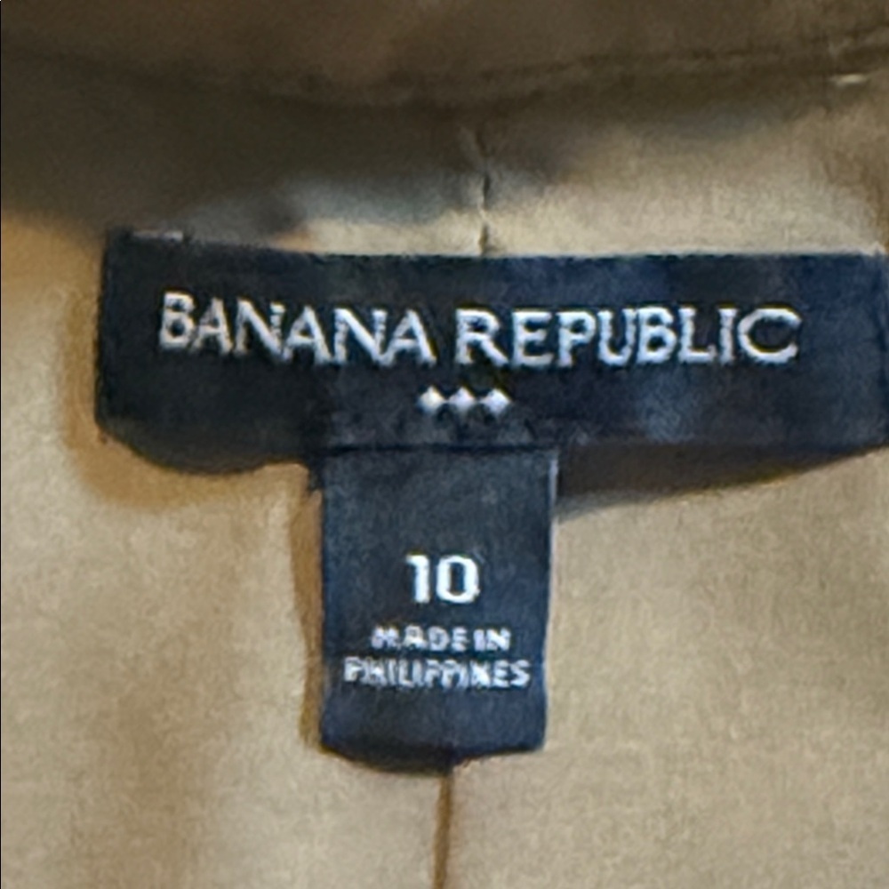 Banana Republic Vegan Suede Belted Wrap Dress in a tan color SZ 10 - Picture 8 of 9